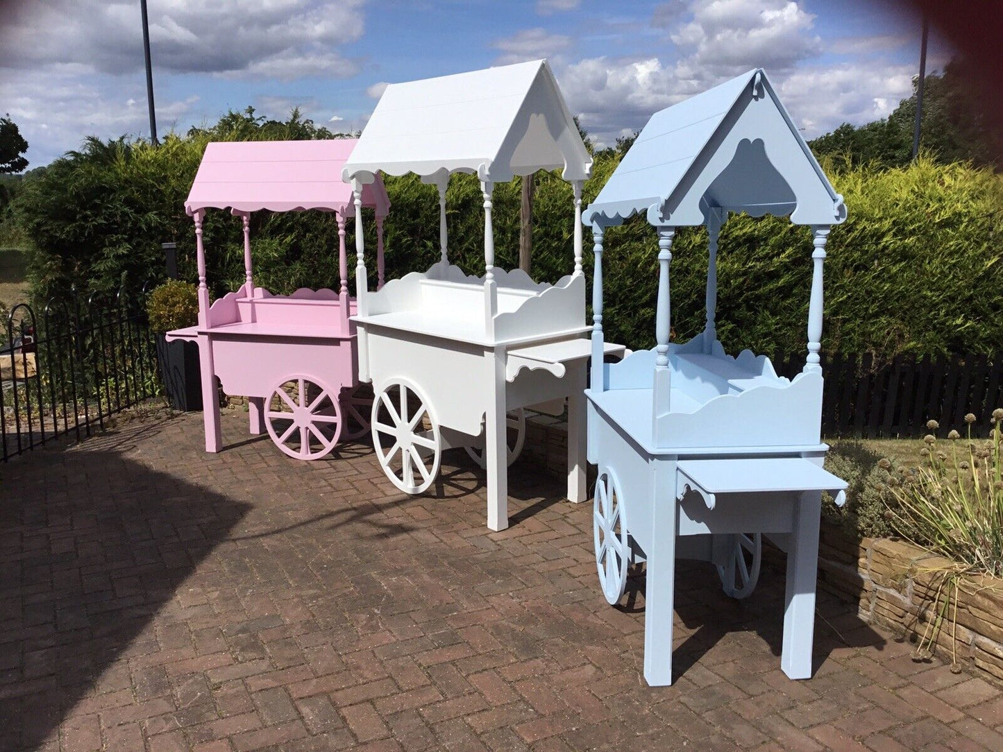 Candy Carts Wedding Cart New 2 Sizes Sweet Cart Display Fully Collapsible White