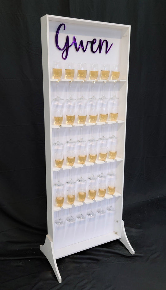 24 Glass Champagne Wall Stand Rack New 2024